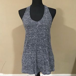 Racerback Blue Flowy Tank Top
